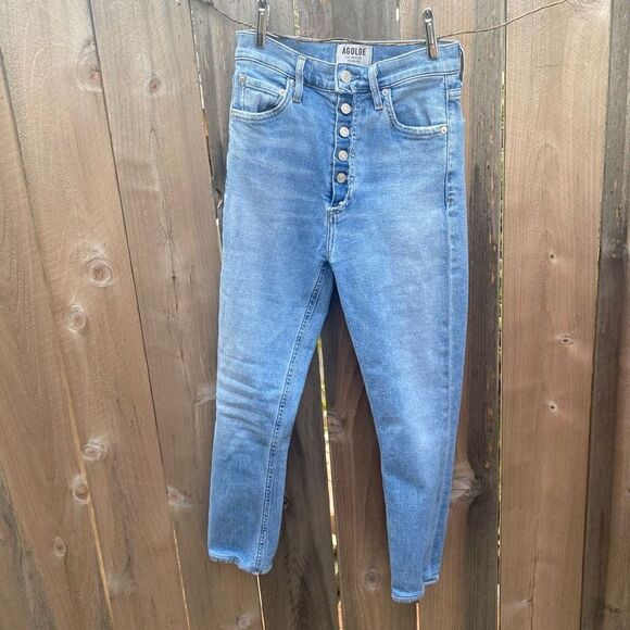 Agolde button fly skinny jeans size 23 - Picture 1 of 6